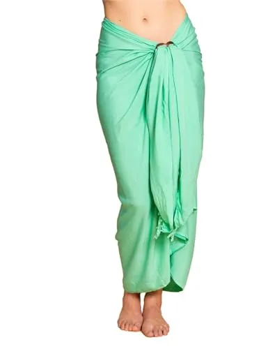 PANASIAM Sarong uni mint, 190x116cm in türkis von PANASIAM