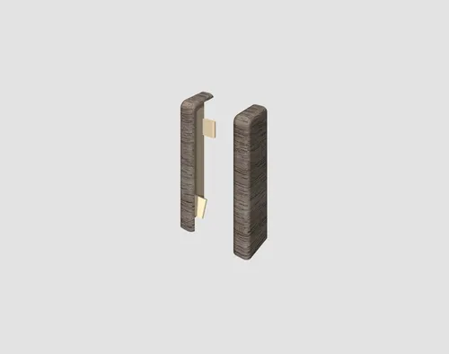 EGGER Sockelleisten-Endstücke Eiche anthrazit, L: 2.2 cm, H: 5.9 cm, 2-St., neues kubisches Profil, 2 Stück