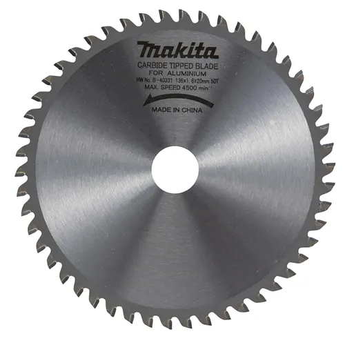 Makita Kreissägeblatt B-47064, Specialized, 150 x 20mm - Zubehör Elektrowerkzeuge, 52 Zähne für präzise Schnitte in Aluminium, ideal für professionelle Anwendungen.