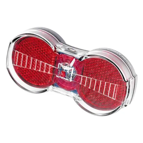 Busch & Müller Unisex – Erwachsene Toplight Flat S Plus LED-Gepäckträgerrücklicht, Rot,Transparent, Einheitsgröße