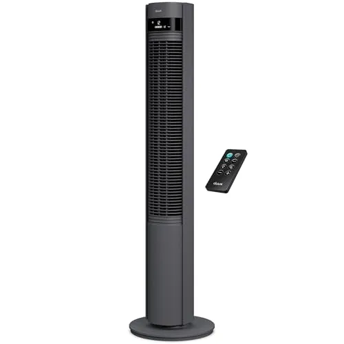 Duux Elevate Turmventilator – Leiser & Smart Ventilator für Schlafzimmer/Büro - Turmventilator mit 12 Geschwindigkeiten und 80° Oszillation, nur 25 dB für ungestörte Nächte. Mit Ionisator für saubere Luft und programmierbarem Timer für optimalen Komfort.