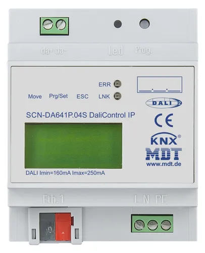 MDT DaliControl IP Gateway (SCN-DA641P.04S) - Papeterie: Intelligentes DaliControl IP Gateway zur einfachen Integration von Beleuchtungssystemen in Ihre Smart Home Lösung.