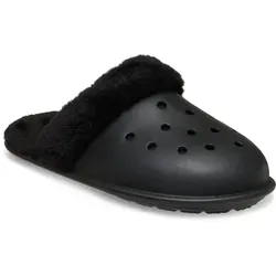 Crocs Classic Fuzz Scuff 37-38 EU Black - Bequeme Hausschuhe für Damen und Herren mit warmem Fuzz-Fußbett, ideal für gemütliche Stunden zu Hause. Rutschfeste Außensohle für sicheren Halt.