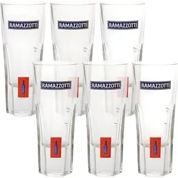 Ramazzotti Originalglas Tumbler Shot Longdrink (6 Stück)