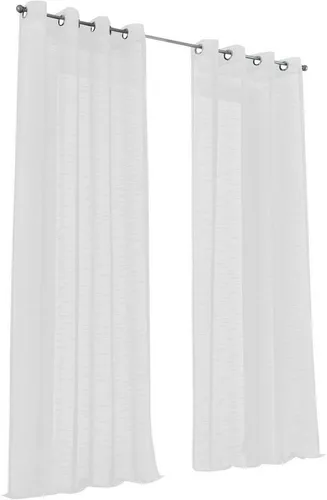 Kutti Vorhang Celtic (1 St), Ösen, halbtransparent, Gardine halbtransparent, Leinenoptik, Effektgarn