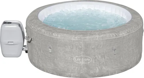Bestway® LAY-Z-SPA® ECO-Whirlpool Zurich AirJet™ - runder 4-Personen Whirlpool - Outdoor-Whirlpools mit 120 AirJet™-Düsen für eine entspannende Massage und energieeffizientem Design, ideal für Garten und Terrasse.