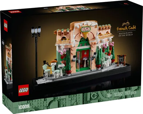 LEGO ICONS Französisches Café 10362 - LEGO Icons Französisches Café (10362) - Bauset für Erwachsene mit detailgetreuem Bistro-Design und vielen authentischen Zubehörteilen, ideal für kreative Sammler und Liebhaber französischer Kultur.
