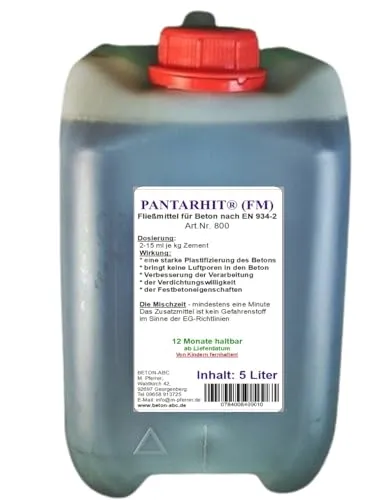 Beton-ABC Fließmittel 5 L – Betonverflüssiger in braun von Beton-ABC