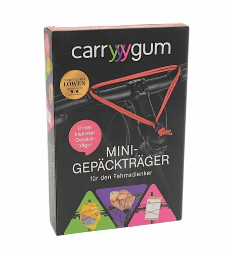 Produktbild carryyygum Mini Gepäckträger rot Lenkerspannband Fahrrad Bike Gepäckband