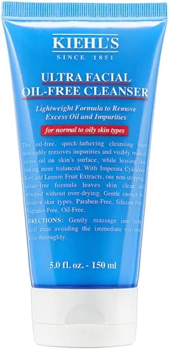 Kiehl's Ultra Facial Oil-Free Cleanser 150 ml - Reinigungsgel für fettige und empfindliche Haut, das tiefenwirksam reinigt, überschüssigen Talg entfernt und die Haut mit Feuchtigkeit versorgt.