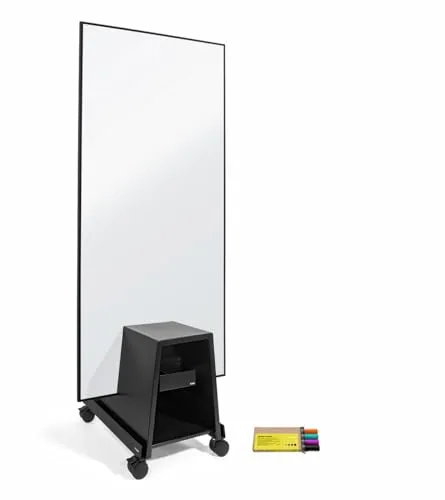 SIGEL Whiteboard-Set mit Ständer 90 x 180 cm - Praktisches Whiteboard-Set mit Ständer für vielseitige Nutzung. Ideal für Meetings oder Präsentationen, mobil und einfach aufzustellen. In elegantem Weiß/Schwarz und aus Aluminium gefertigt.