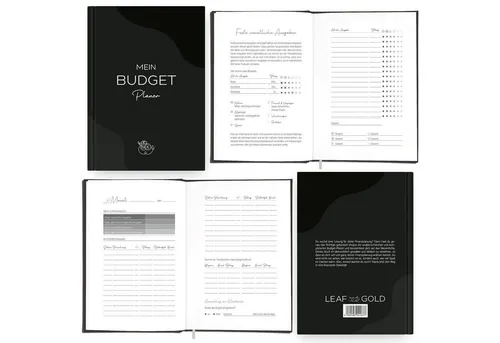 LEAF & GOLD Jahresplaner Budget Planner für deine Finanzen