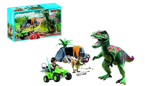PLAYMOBIL Dinos Tyrannosaurus Rex mit Explorer 71588 - Spielzeug für Kinder ab 4 Jahren, robustes Design und einfache Reinigung ohne Chemie