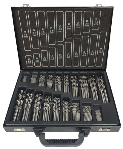 Bohrer-Magazin HSS-G 170tlg 1-10/0,5 mm BASIC - Zubehör für Elektrowerkzeug: 170-teiliges Spiralbohrer-Set in geschliffener Qualität, ideal für präzise Bohrarbeiten mit 135° Kreuzanschliff.