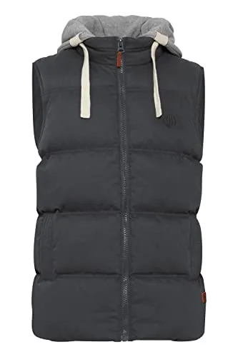 Blend BHJens Herren Weste Steppweste mit Kapuze - Herren-Westen, gefütterte Outdoor-Weste mit abnehmbarer Kapuze und Stehkragen, ideal für alle Outdoor-Aktivitäten und perfekt kombinierbar.