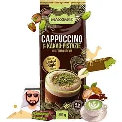 MASSIMO Cappuccino Dubai Style 10 x 500g - Kaffee - Praktische Kaffeesticks für feinen Genuss überall. Ideal für schnelle Pausen, unterwegs oder zu Hause. Einfach zubereitet, jederzeit bereit für einen köstlichen Cappuccino.