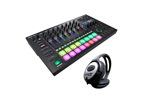 Roland MC-707 Groovebox DJ Controller - DJ-Controller: 8-Spur Sequenzer mit ZEN-Core Synthese-System, leistungsstarker Sampler und integriertes USB Audio-Interface für kreative Live-Performances und Songproduktion.