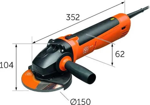 FEIN Compact-Winkelschleifer CG 15-150 BL - Schleifmaschine für anspruchsvolle Arbeiten, staubresistent und mit bürstenlosem Motor für maximale Effizienz und geringere Wartungskosten.