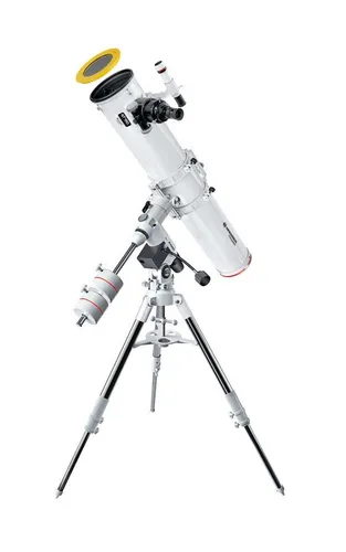 Bresser Optik Messier NT-150L/1200 EXOS-2/EQ5 Teleskop - Äquatorial Newton Teleskop mit 150 mm Öffnung für klare Nebelbeobachtungen und eine Vergrößerung von 21 bis 300x – ideal für Astronomie-Enthusiasten.