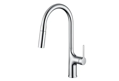 SUMERAIN Küchenarmatur mit Ausziehbarer Brause – Doppelfunktion in Poliertem Chrom - Moderne Küchenarmatur mit flexibler Ausziehbrause und zwei Strahlarten für effizientes Spülen. Hochwertige, bleifreie Materialien für langlebige Nutzung – ideal für jede Küche.