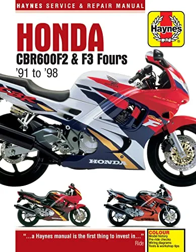 Honda CBR600F2 & F3 Fours (91-98) - Haynes Publishing - Taschenbuch für 34,99 € mit umfassenden Informationen und Anleitungen für Honda CBR600F2 & F3 Fours (91-98), ideal für Motorrad-Enthusiasten und Mechaniker.