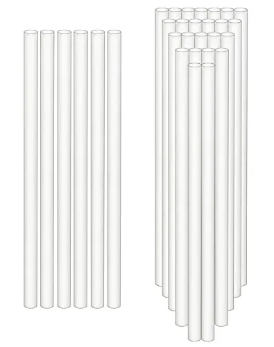 QWORK® 30 Stück Tortenstützen, Tortenständer, Weiße Kuchendübel, 24cm, Für Mehrstöckige Torten