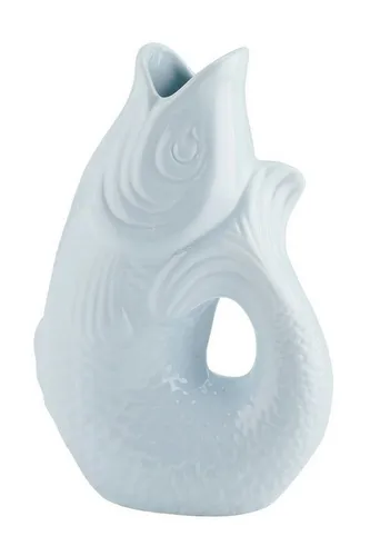 Giftcompany Dekovase Monsieur Carafon Vase / Karaffe Fisch L - Dekovase aus Steingut in der Farbe blue horizon, ideal für kreative Arrangements und ein echter Blickfang in jedem Raum.
