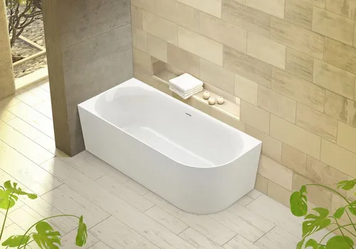 Raumsparbadewanne OTTOFOND BW Afinar Corner XS 80 x 155 cm - Sanitäranlagen & Zubehör, platzsparende Badewanne aus hochwertigem Acryl für optimalen Komfort in kleinen Badezimmern.