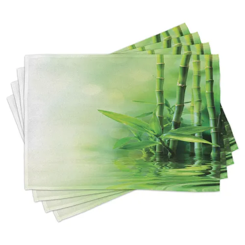 Tischset Platzset 4er Set Spa Bambusse Bäume