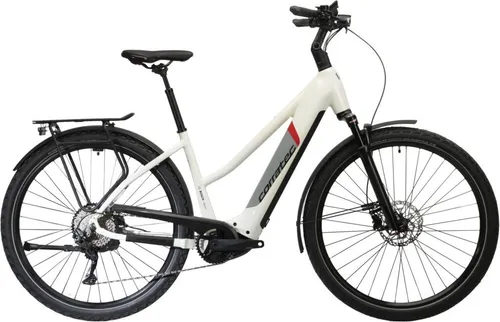 corratec E-Bike Touren mit 11-Gang SRAM SX EAGLE - Hochwertiges E-Bike mit leistungsstarkem Bosch-Mittelmotor und langlebigem 750 Wh Akku. Ideal für lange Touren und komfortable Fahrten dank luftgefedertem Rahmen und Scheibenbremsen.