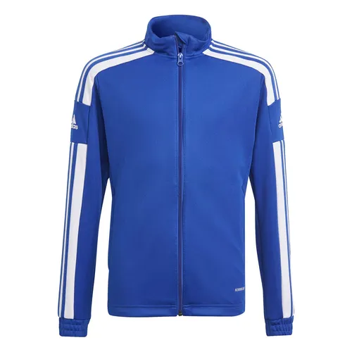 adidas Unisex Kinder Squadra 21 Training Jacket - Trainingsjacke für Kinder, aus 100% recyceltem Polyester, feuchtigkeitsabsorbierend und mit praktischen Reißverschlusstaschen für aktiven Komfort.