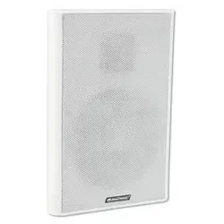 Omnitronic FPS-5 ELA-Wandlautsprecher 10W Weiß - Extrem flacher 2-Wege ELA-Wandlautsprecher für Hintergrundbeschallung, ideal für Innenräume, mit integriertem Wandhalterung und Neodym-Tiefmitteltöner.