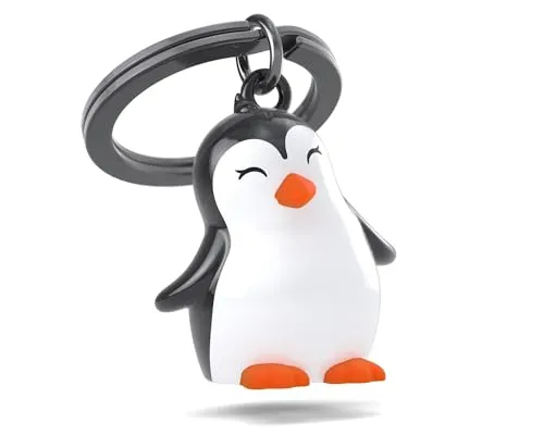 O meta[l]morphose METALMORPHOSE Schlüsselanhänger Pinguin Schlüsselanhänger Tier Geschenk Kinder Mann Frau Weiß One Size, weiß, Talla única, Neuware