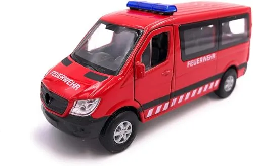 H-Customs Benz Sprinter Feuerwehr Modellauto Auto rot Lizenzprodukt 1:34-1:39