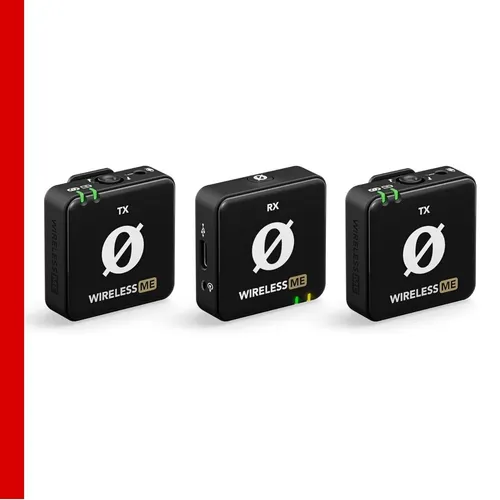 Rode Wireless ME Dual - Drahtloses Mikrofon-System für Interviews und Podcasts, ideal für Content Creator mit zwei Sendemodulen und Empfänger