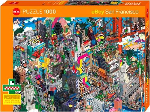 HEYE Puzzle San Francisco Quest, Pixorama, 1000 Puzzleteile, Made in Germany