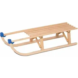 Klapprodel Davos 100cm - Schlitten für alle Altersgruppen, robust aus Naturholz und ideal für winterlichen Spaß im Schnee.