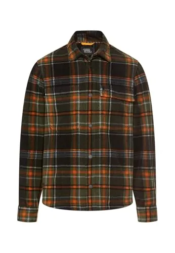 camel active Langarmhemd in Cinnamon - Stylisches Hemd aus 100% Polyester, pflegeleicht und ideal für Freizeit und Büro. Größe L, Farbe: Cinnamon.