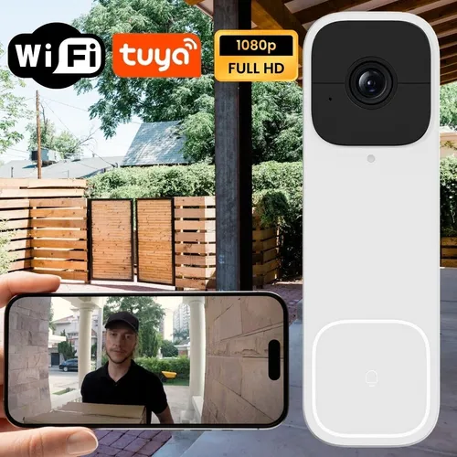 WOOX Video Gegensprechanlage Tuya Wifi Smart Türklingel - Türklingelanlagen mit UV-beständigem, wasserdichtem Design, ideal für den Außenbereich. Genießen Sie kabellose Sicherheit und Komfort mit smarter Technologie.