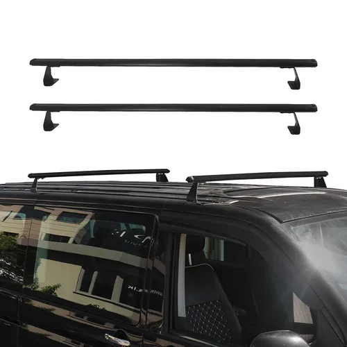 OMAC Dachträger für VW und BMW 7522920B-2 - Autoteile, robuster Aluminium Dachträger in Schwarz, ideal für zusätzlichen Stauraum und einfache Dachmontage.