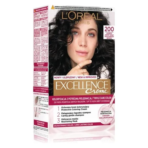 L’Oréal Paris Excellence Creme Haarfarbe 200 True Darkest Brown