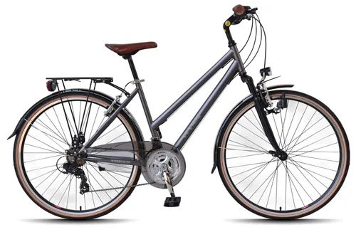 WYNN Trekkingrad 28 Zoll TRK1.0 grau 21 Gänge Damen von Wynn