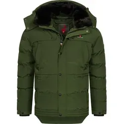 Höhenhorn 24 Adamelo Herren Winterjacke Grün XL - Funktionsjacke mit effizienter Wärmeisolierung und abnehmbarer Kapuze für optimalen Schutz bei kaltem Wetter. Stilvolles Design und praktische Taschen machen sie zum idealen Begleiter in der kalten Jahreszeit.