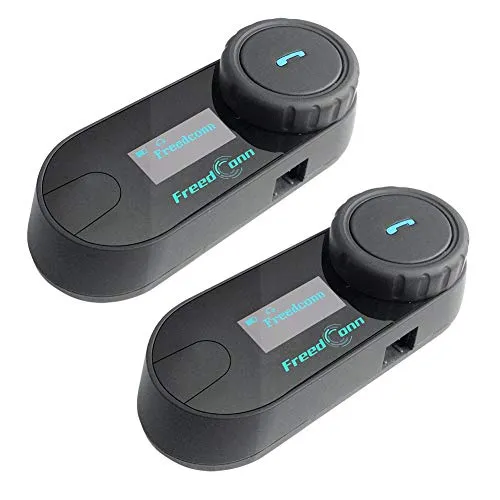 FreedConn TCOM-SC Motorrad Bluetooth Gegensprechanlage Headset Wasserdicht Wireless Interphone für Motorradfahren Skifahren 2-3 Fahrer LCD-Bildschirm Full Duplex-Freisprecheinrichtung