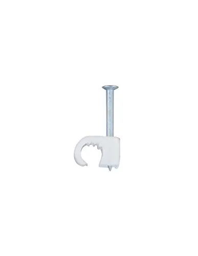 LEGRAND, Nagelschellen, Kabelschellen, Haftclips, mit eingestecktem Nagel, Größe: 5-7mm, 100 Stück, Farbe: Weiß, 098330