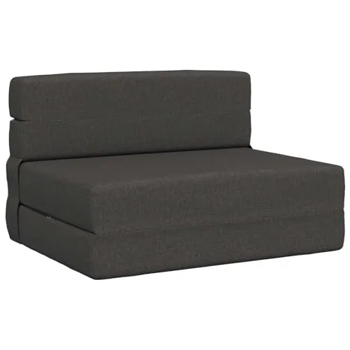 vidaXL Klappsofa Bett Dunkelgrau 190 x 100 x 15 cm