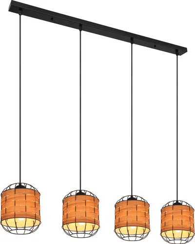 Globo Hängeleuchte - Elegante Esstischlampe in Braun und Schwarz - Stilvolle Hängeleuchte aus Metall und Kunststoff, ideal für die Innenbeleuchtung, schafft eine gemütliche Atmosphäre über Ihrem Esstisch.