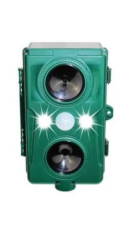 Solar Vogelschreck | Ultraschall | Bewegungssensor | Dauermodus | Tauben | Spatzen | Möwen | optionaler Blitz