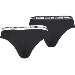 PUMA Brasilslip PUMA WOMEN BRAZILIAN 2P PACK (2er Pack) Breiter elastischer Logobund schwarz XL