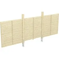 Skan Holz Rückwand Rhombus 550 x 160 cm Fichte Natur - Zubehör für Carports, langlebige Rückwand aus hochwertigem Konstruktionsvollholz für optimalen Witterungsschutz und individuelle Gestaltung.